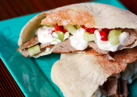 Turkey Gyros and Homemade Pita Bread Turkey Gyros and Homemade Pita Bread