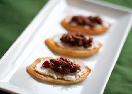 Bruschetta with Goat Cheese and Olive Tapenade Bruschetta with Goat Cheese and Olive Tapenade