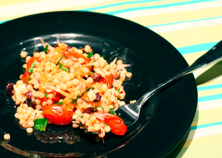 Pearl Couscous with Olives and Roasted Tomatoes Israeli Couscous with Olives and Roasted Tomatoes