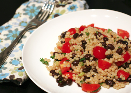 Black-Bean and Tomato Israeli Couscous Black-Bean and Tomato Israeli Couscous