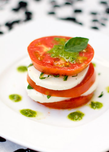 Caprese Salad with Basil Vinaigrette