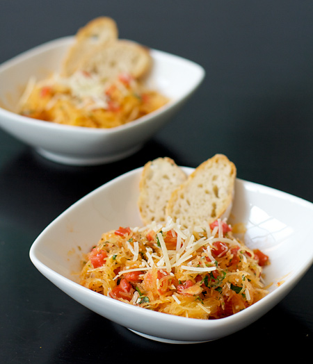 Spaghetti Squash with Tomatoes, Basil, and Parmesan Spaghetti Squash with Tomatoes, Basil, and Parmesan