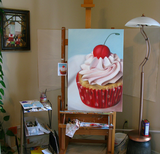Cupcake Painting by Sarah Wain Cupcake Painting by Sarah Wain