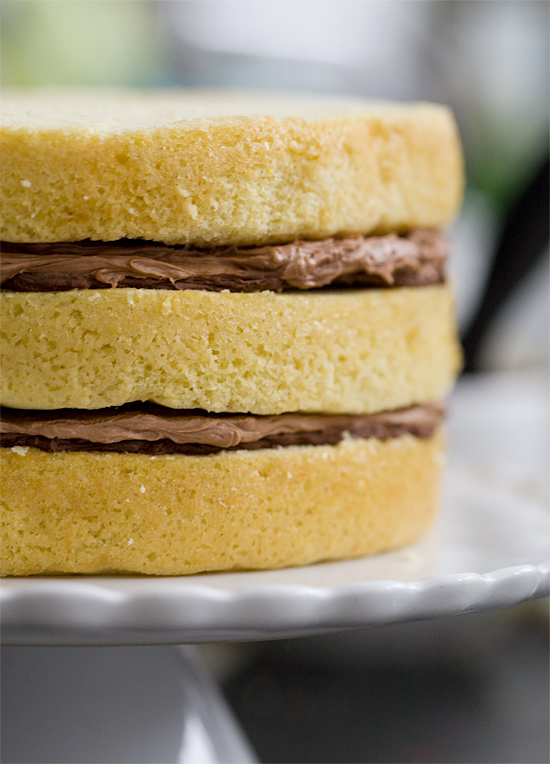 Bourbon Layer Cake with Milk Chocolate Buttercream Bourbon Layer Cake with Milk Chocolate Buttercream