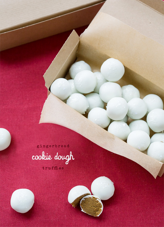 Gingerbread Cookie Dough Truffles