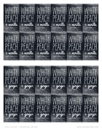 Free Printable White Peach Jam Canning Labels
