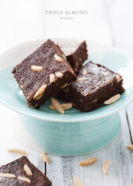 Triple Almond Brownies