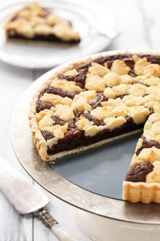 Nutella Swirl Brownie & Sugar Cookie Tart