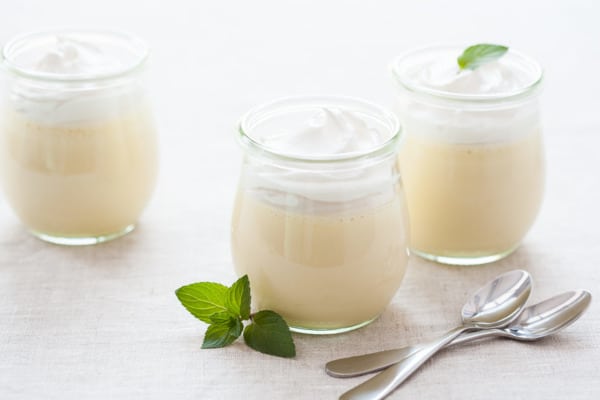 White chocolate Peppermint Pots de Creme