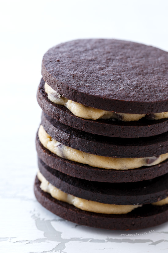 Homemade Cookie Dough Oreos from 