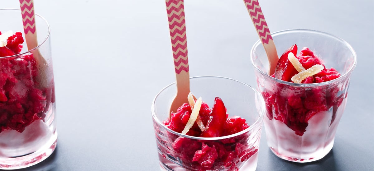 Ginger Plum Granita