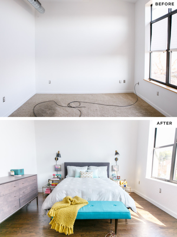 Townhouse Renovation - Master Bedroom Before/After