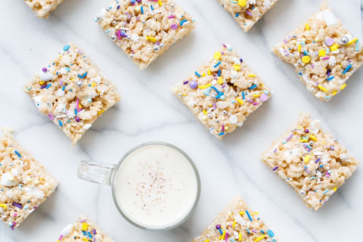 Eggnog Rice Krispie Treats