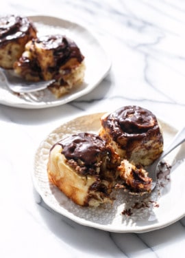 Mini Chocolate Peanut Butter Cinnamon Rolls Recipe