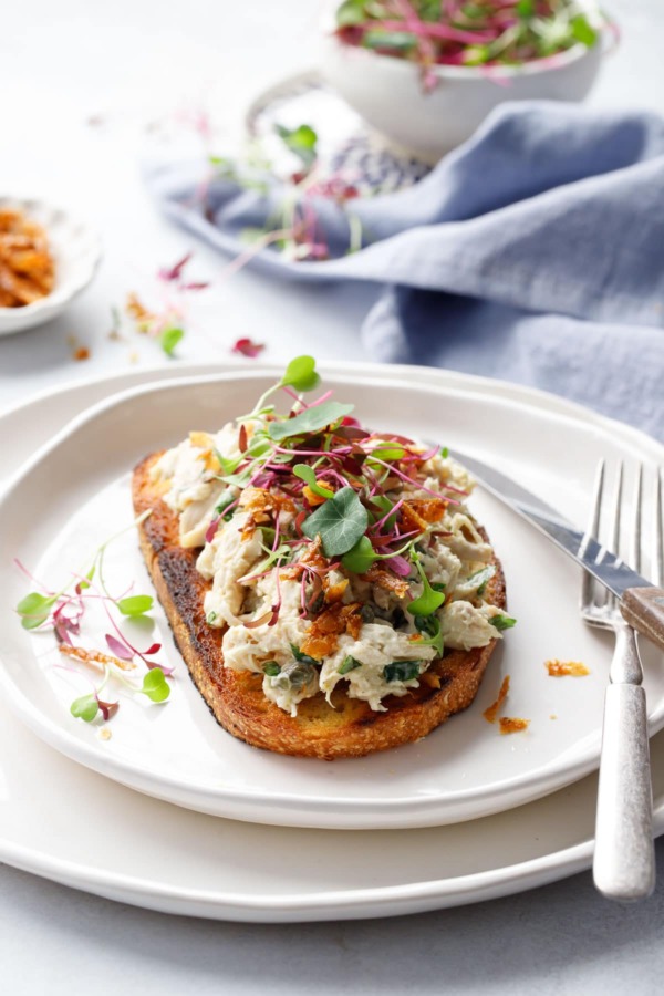 Easy creamy chicken salad recipe made with rotisserie chicken!