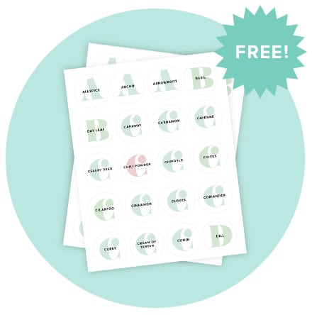 Modern spice labels template preview