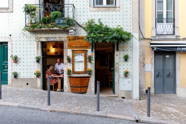 Quaint restaurant in Lisbon, Portugal
