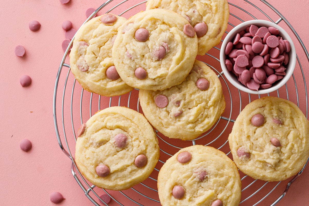 Cacao Butter & Ruby Chocolate Chip Cookies
