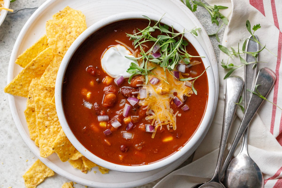 Vegetarian Pumpkin & Three-Bean Chili