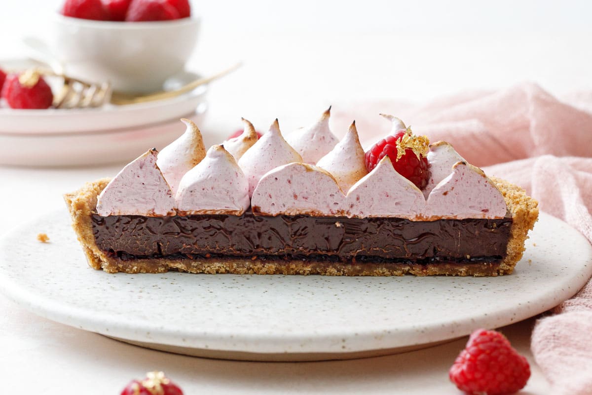 Chocolate Raspberry S'mores Tart