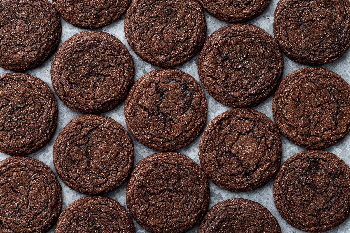 Chewy Chocolate Molasses Cookies