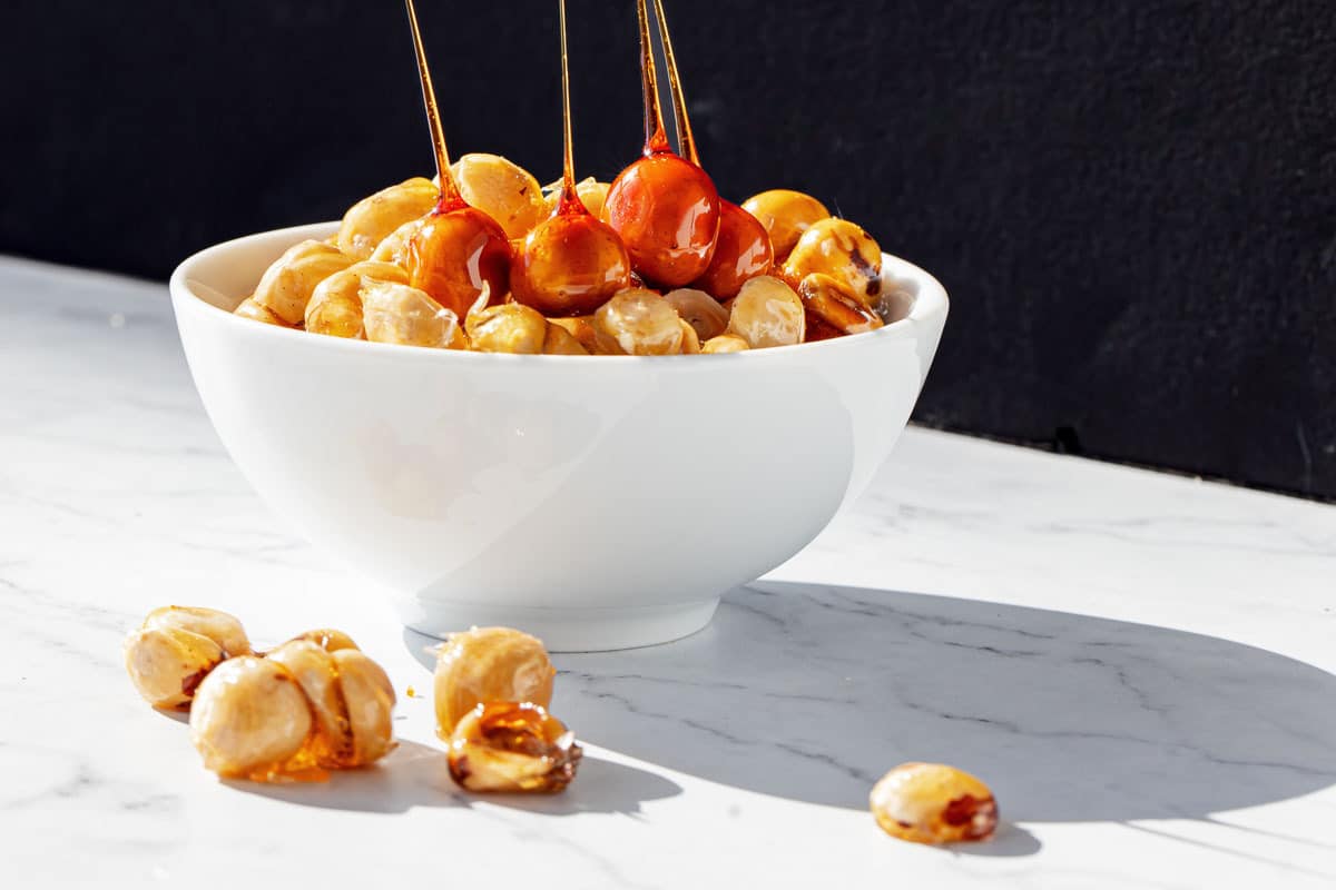 Caramelized Candied Hazelnuts (Clusters and Spikes)