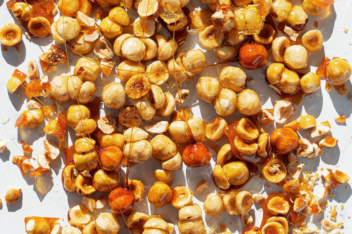 Caramelized Candied Hazelnuts (Clusters and Spikes)