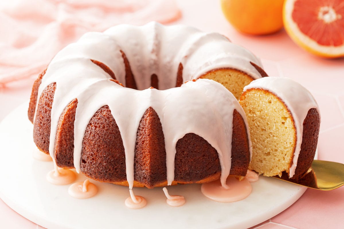Grapefruit Olive Oil Bundt Cake (with Greek Yogurt)