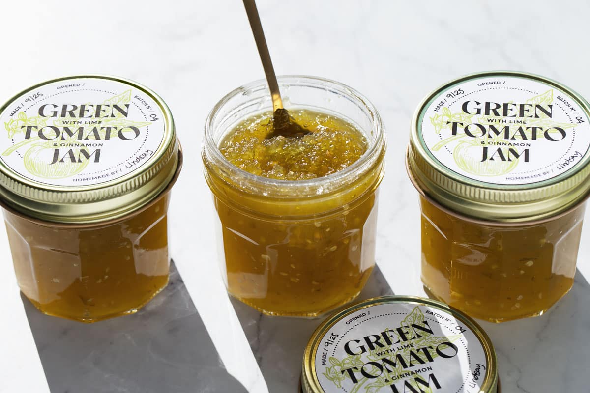 Old-Fashioned Green Tomato Jam with Lime & Cinnamon