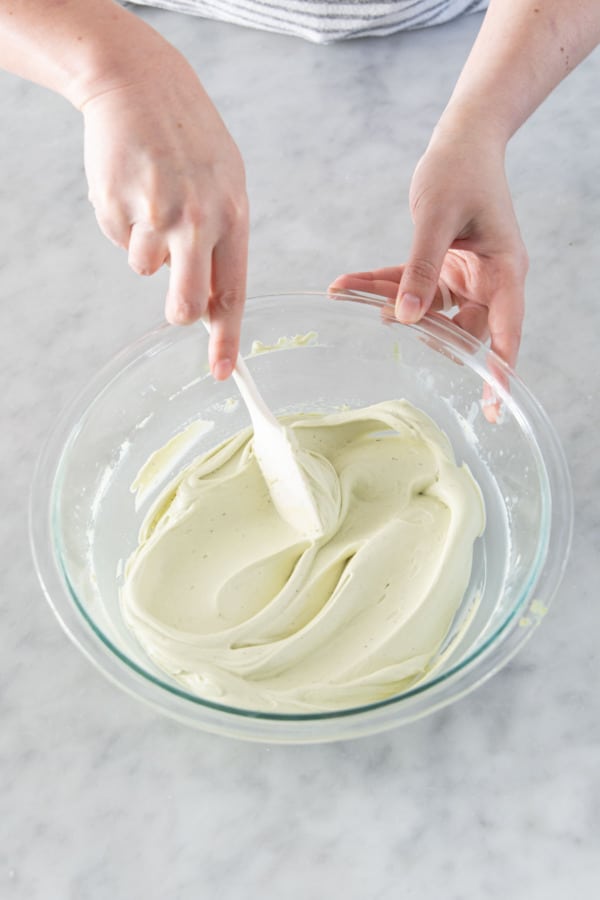 The texture of the finished ganache will be silky smooth.